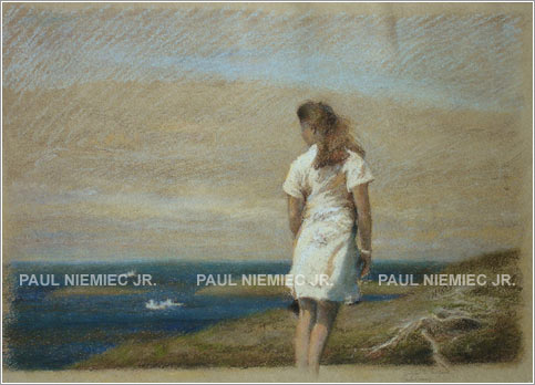 study, The New Yorker,imited edition print by Paul Niemiec Jr. Running Wind Studio 